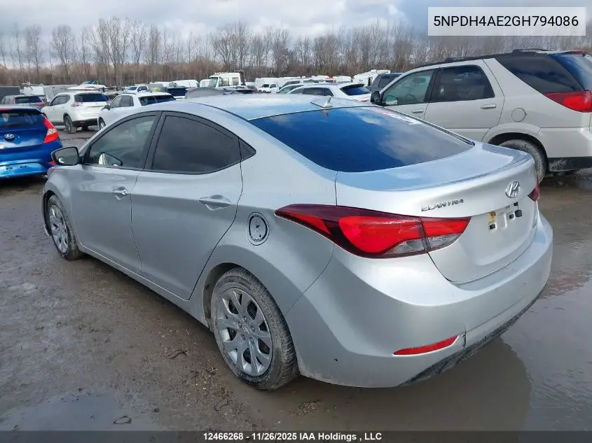 5NPDH4AE2GH794086 2016 Hyundai Elantra Gl