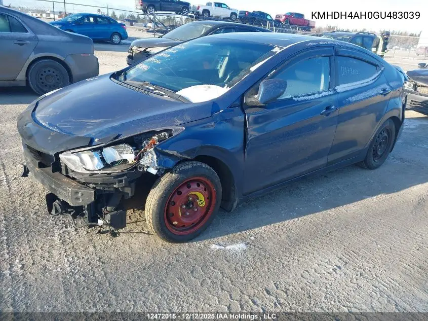 KMHDH4AH0GU483039 2016 Hyundai Elantra Se/Sport/Limited