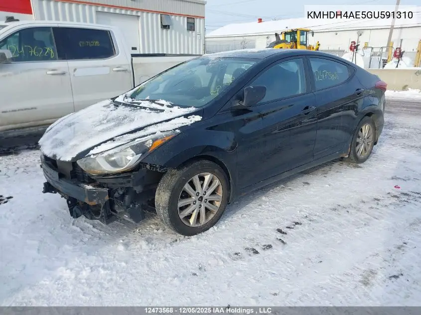 KMHDH4AE5GU591310 2016 Hyundai Elantra Sport Appearance