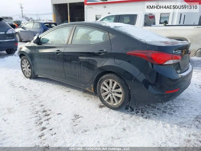 KMHDH4AE5GU591310 2016 Hyundai Elantra Sport Appearance