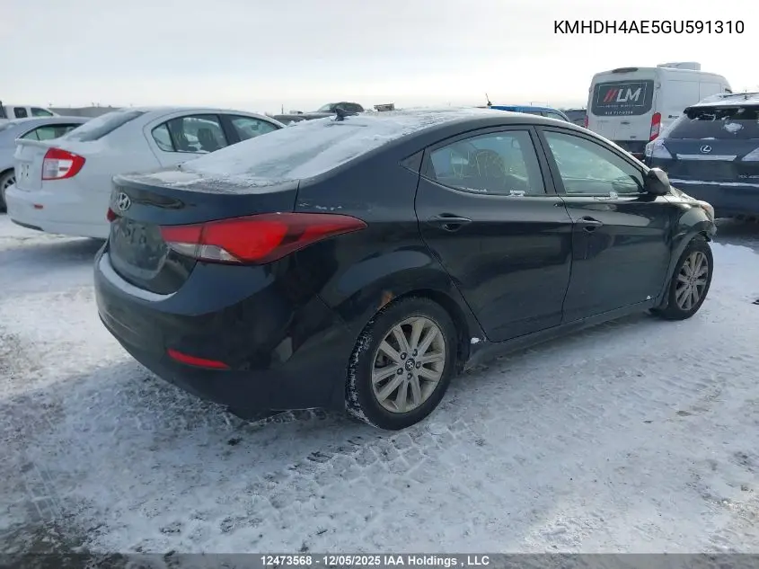 KMHDH4AE5GU591310 2016 Hyundai Elantra Sport Appearance