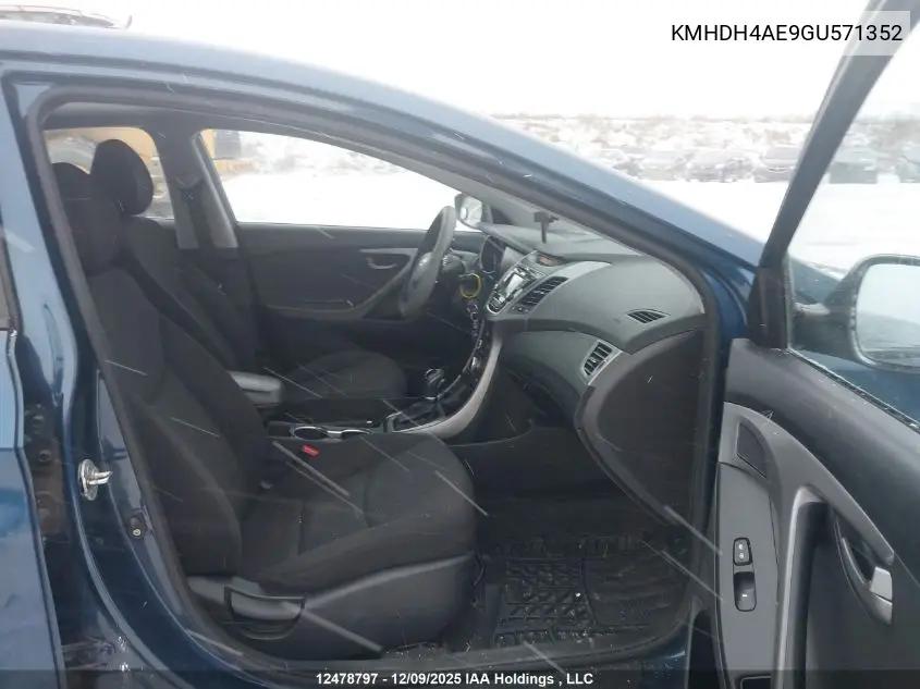 KMHDH4AE9GU571352 2016 Hyundai Elantra Sport Appearance