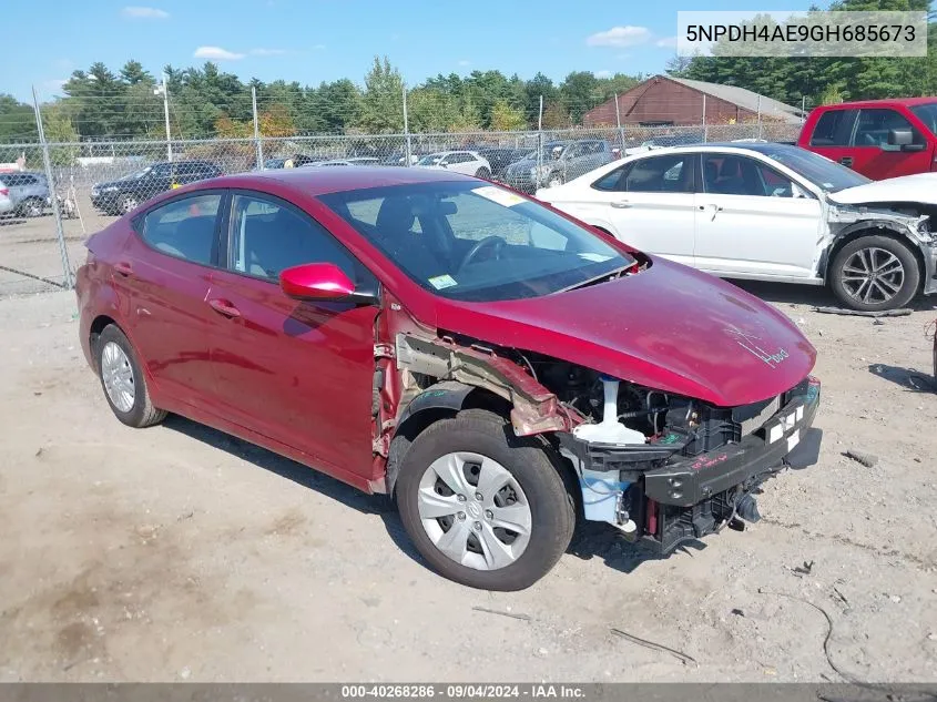 2016 Hyundai Elantra Se VIN: 5NPDH4AE9GH685673 Lot: 40268286