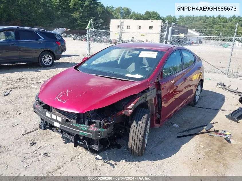 5NPDH4AE9GH685673 2016 Hyundai Elantra Se