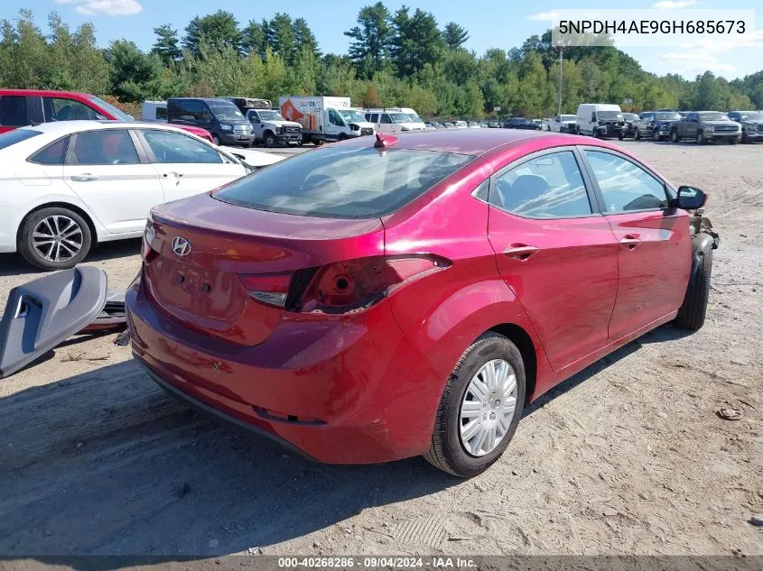 5NPDH4AE9GH685673 2016 Hyundai Elantra Se