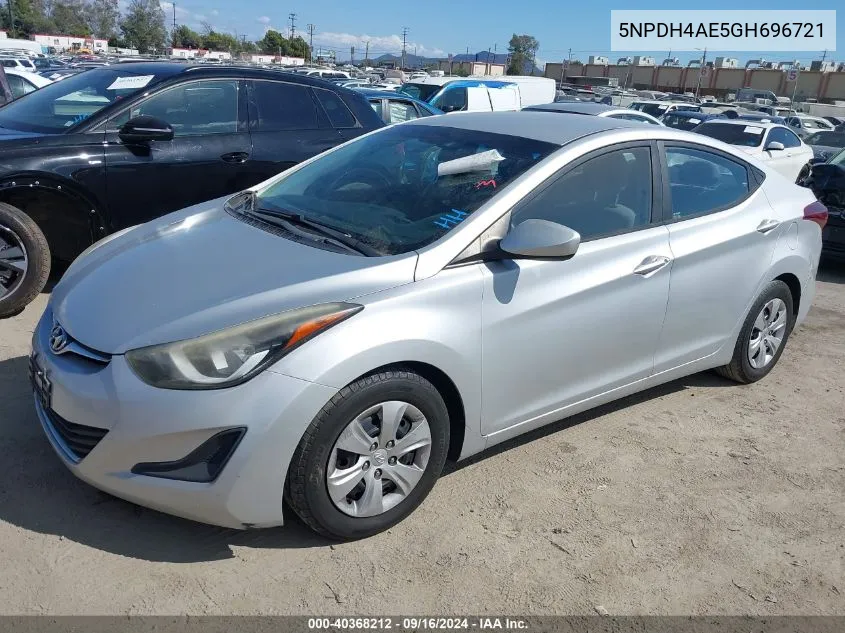 5NPDH4AE5GH696721 2016 Hyundai Elantra Se