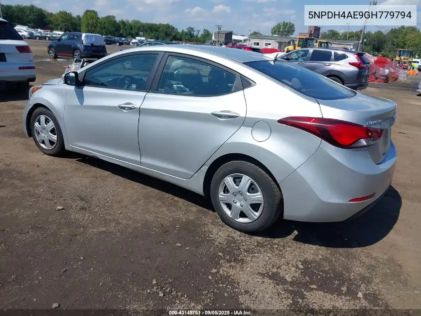 5NPDH4AE9GH779794 2016 Hyundai Elantra Se