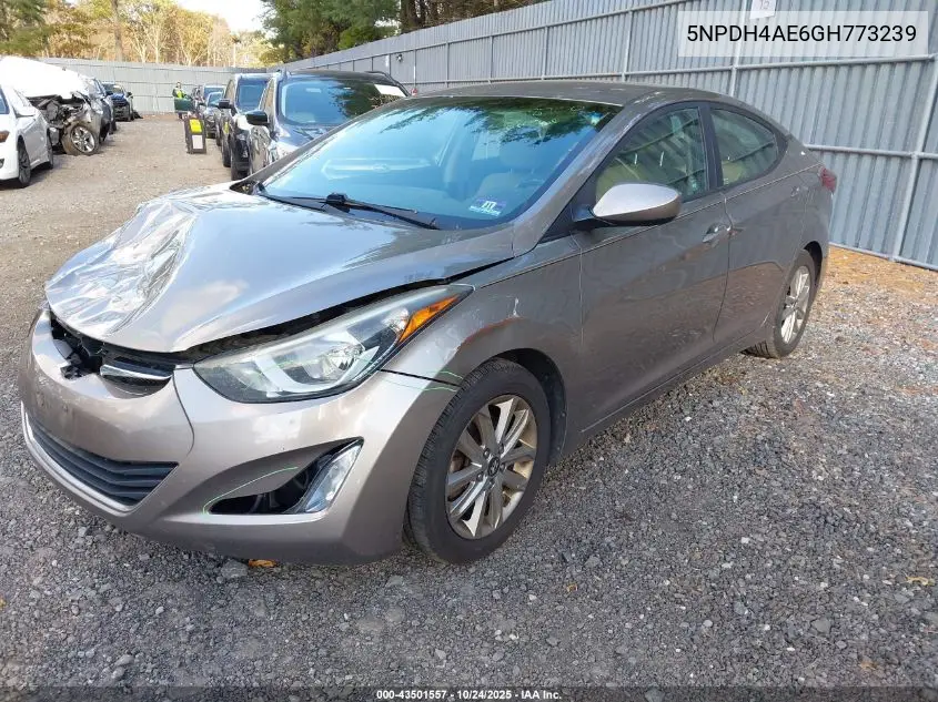 5NPDH4AE6GH773239 2016 Hyundai Elantra Se