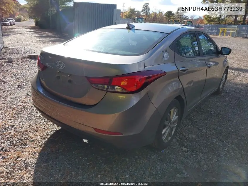 5NPDH4AE6GH773239 2016 Hyundai Elantra Se