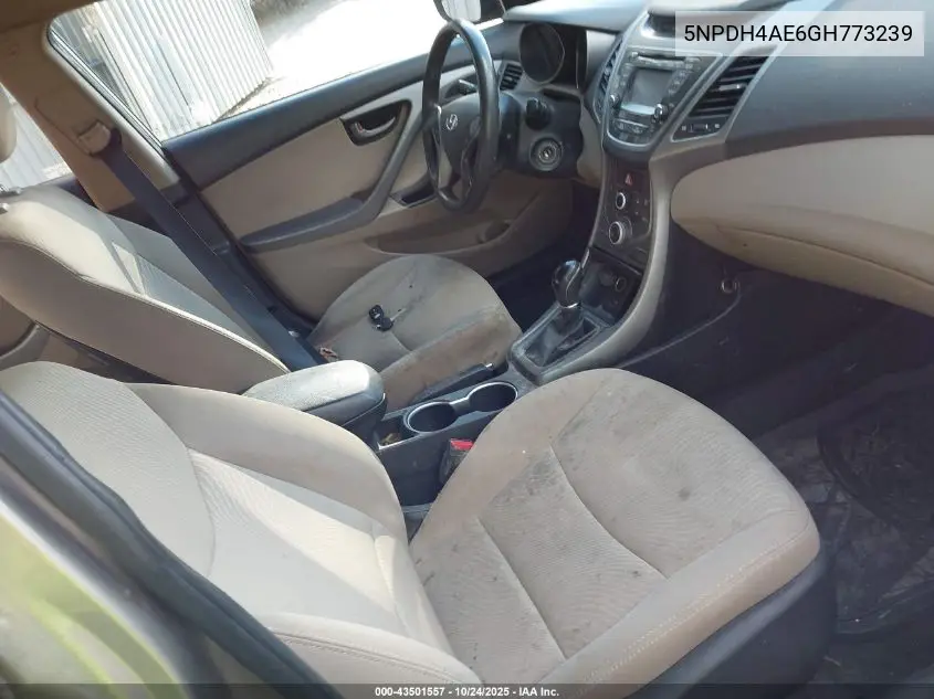 5NPDH4AE6GH773239 2016 Hyundai Elantra Se