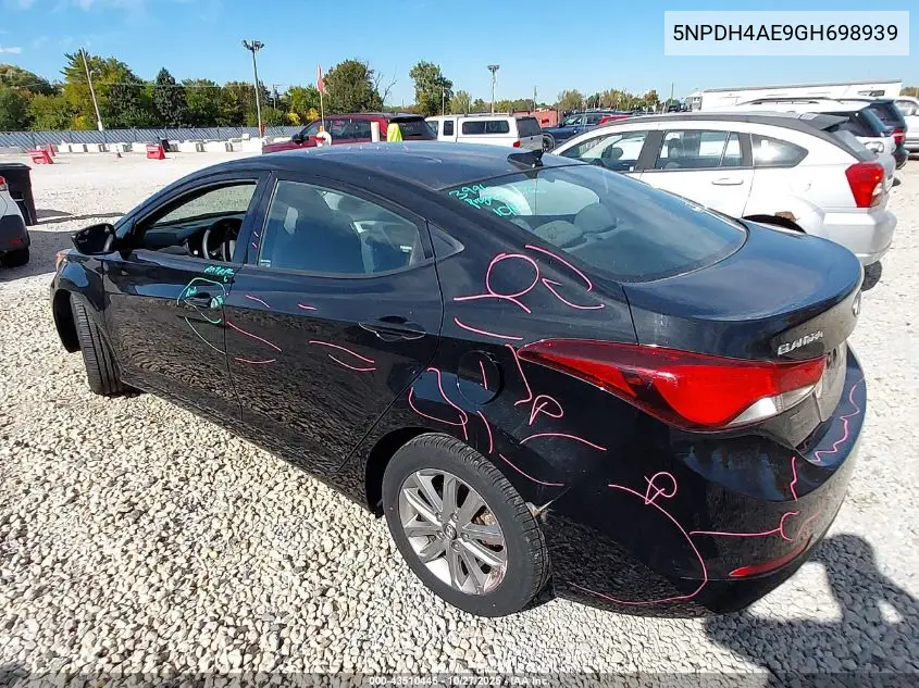 5NPDH4AE9GH698939 2016 Hyundai Elantra Se