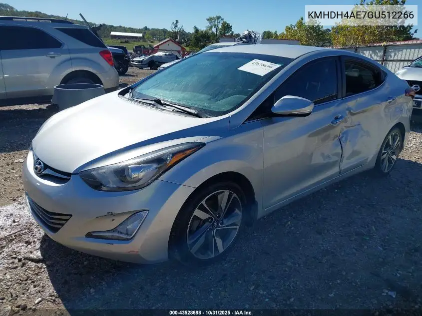 KMHDH4AE7GU512266 2016 Hyundai Elantra Limited
