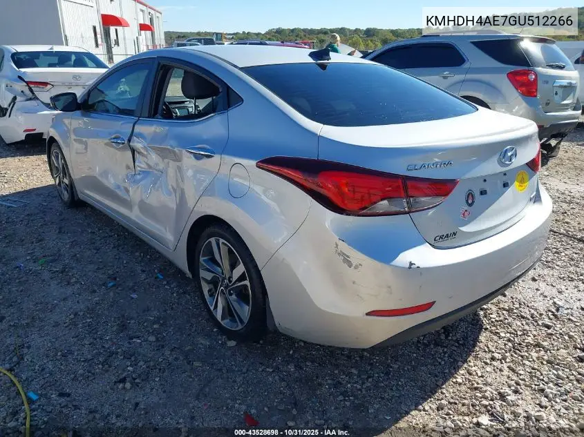 KMHDH4AE7GU512266 2016 Hyundai Elantra Limited