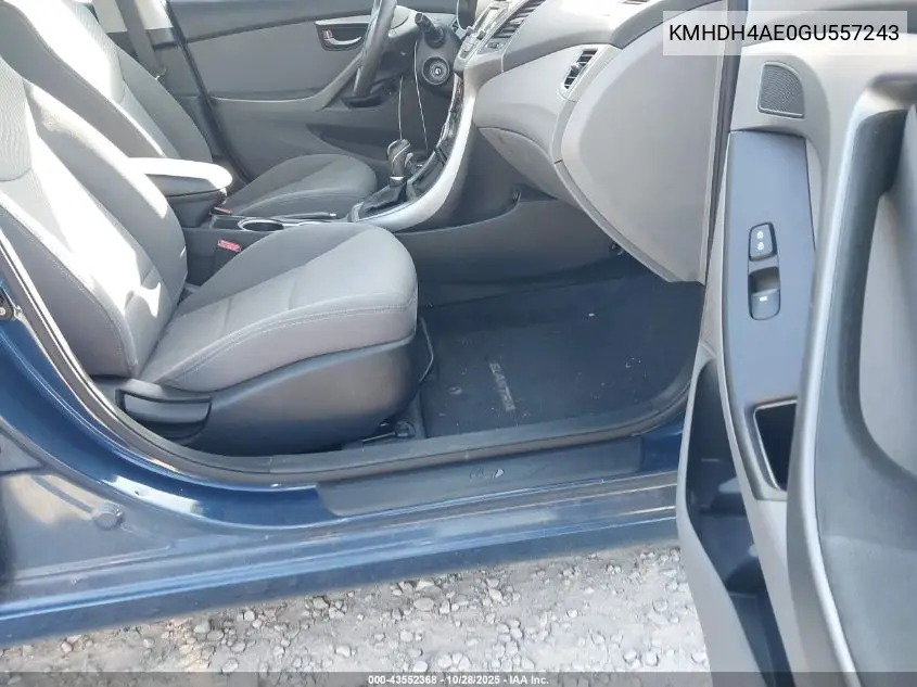 KMHDH4AE0GU557243 2016 Hyundai Elantra Se