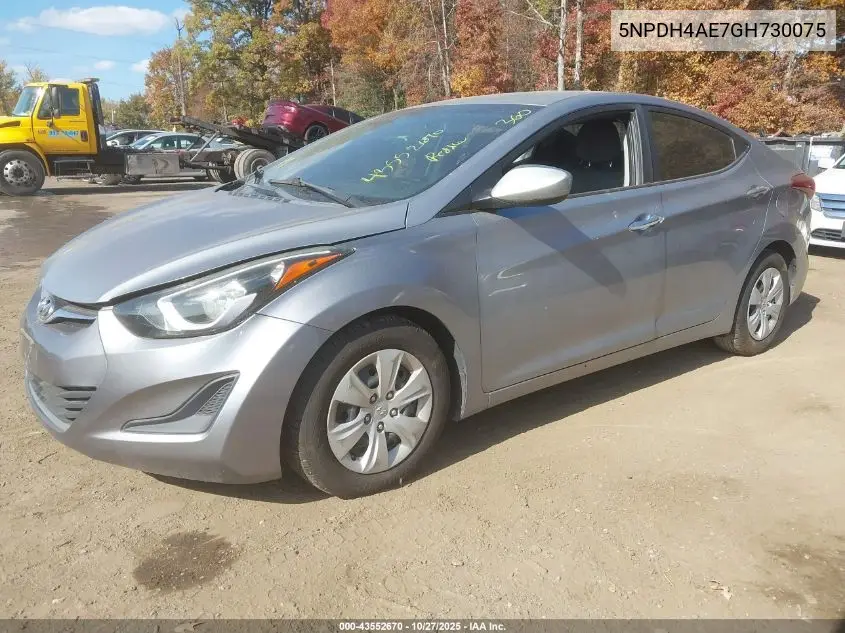 5NPDH4AE7GH730075 2016 Hyundai Elantra Se