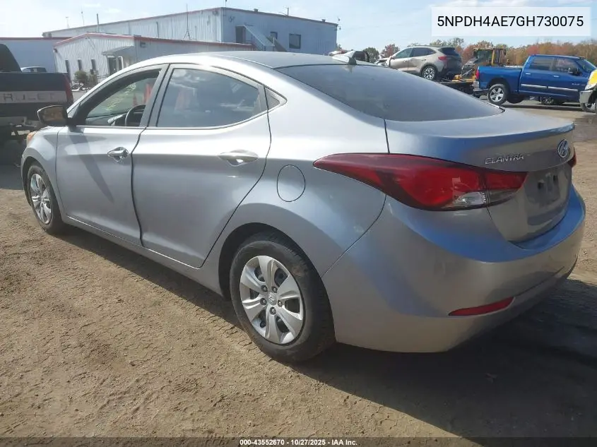 5NPDH4AE7GH730075 2016 Hyundai Elantra Se