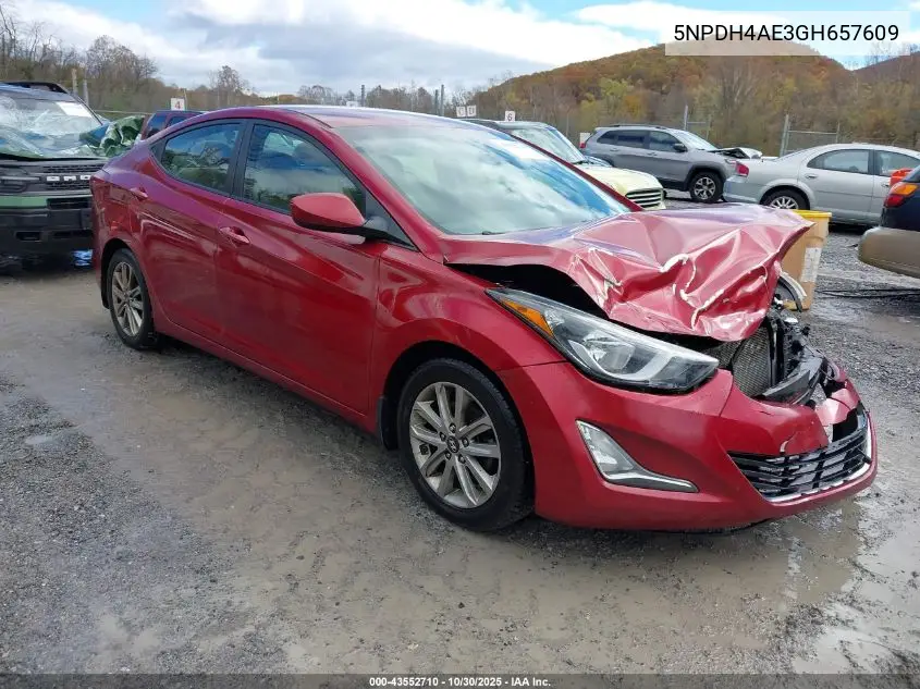 5NPDH4AE3GH657609 2016 Hyundai Elantra Se