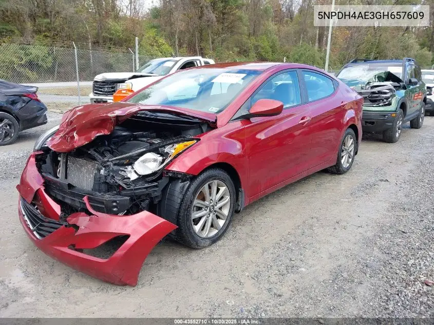 5NPDH4AE3GH657609 2016 Hyundai Elantra Se