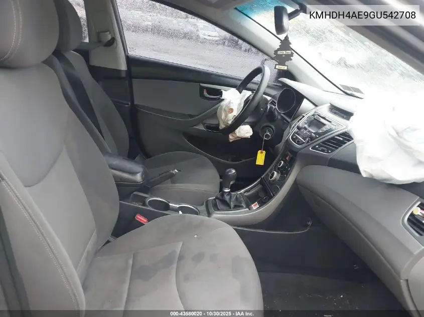 KMHDH4AE9GU542708 2016 Hyundai Elantra Se