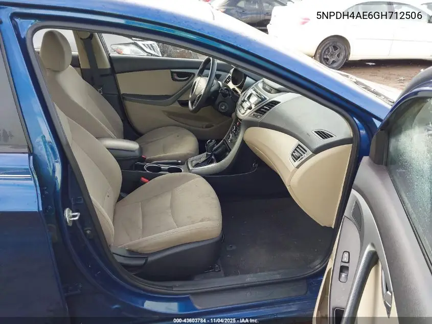 5NPDH4AE6GH712506 2016 Hyundai Elantra Se