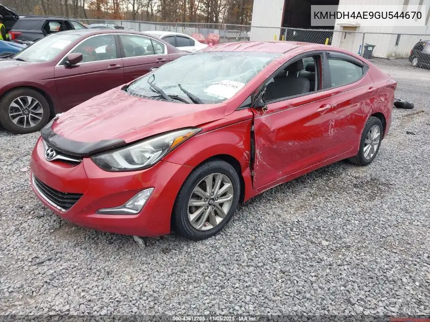 KMHDH4AE9GU544670 2016 Hyundai Elantra Se