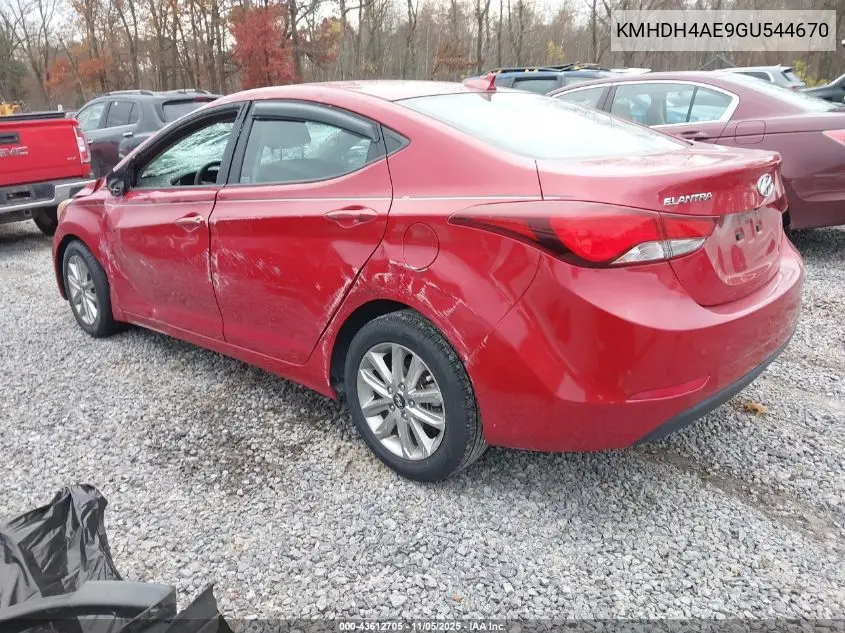 KMHDH4AE9GU544670 2016 Hyundai Elantra Se