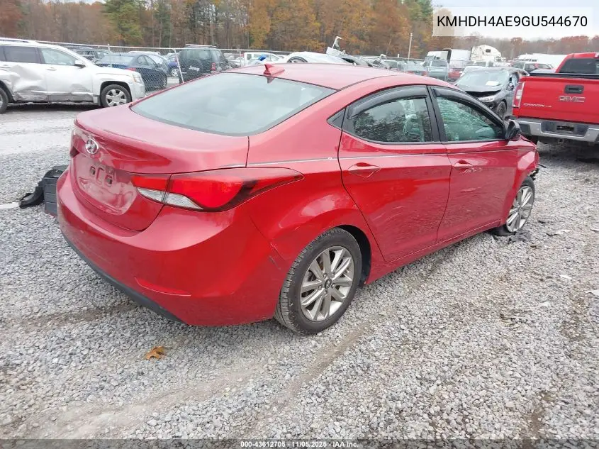 KMHDH4AE9GU544670 2016 Hyundai Elantra Se