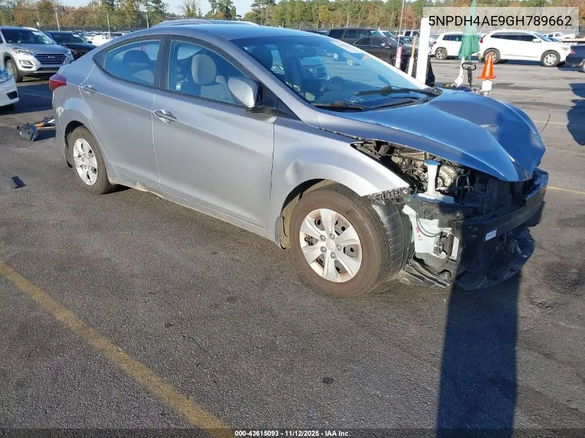 5NPDH4AE9GH789662 2016 Hyundai Elantra Se