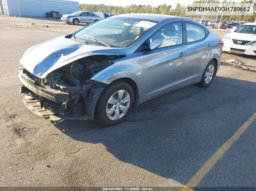 5NPDH4AE9GH789662 2016 Hyundai Elantra Se