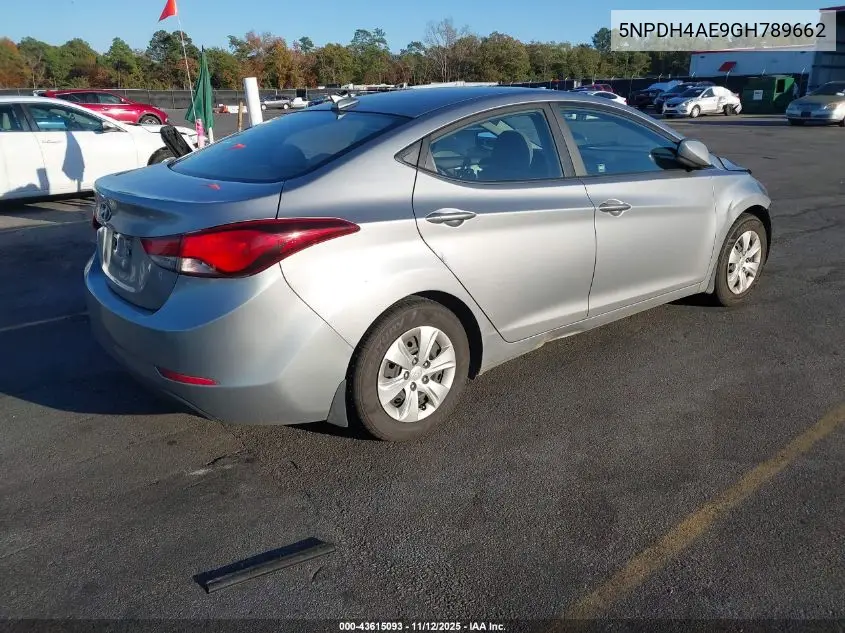 5NPDH4AE9GH789662 2016 Hyundai Elantra Se