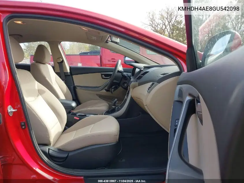 KMHDH4AE8GU542098 2016 Hyundai Elantra Se