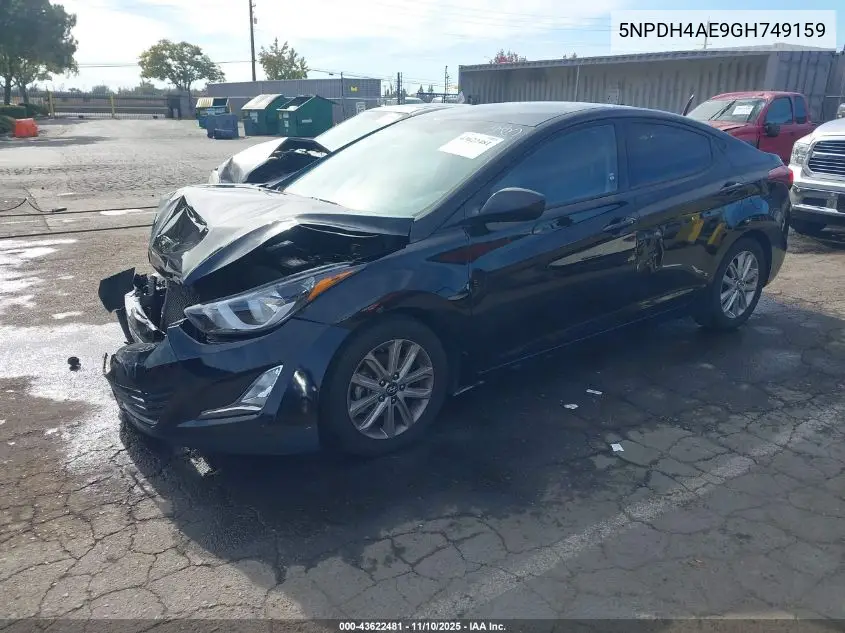 5NPDH4AE9GH749159 2016 Hyundai Elantra Se