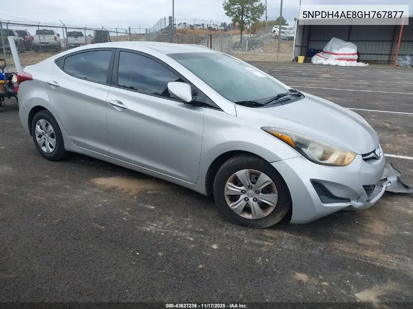 5NPDH4AE8GH767877 2016 Hyundai Elantra Se