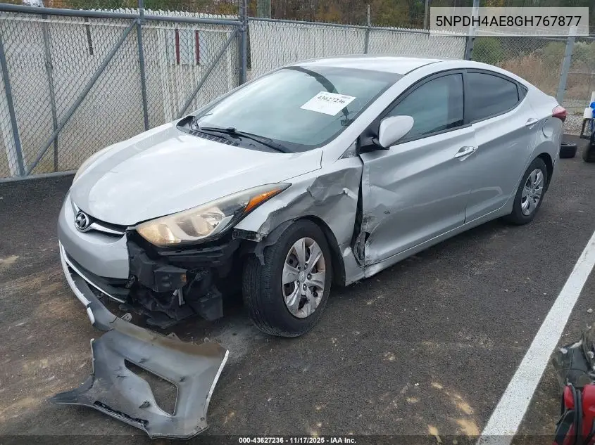 5NPDH4AE8GH767877 2016 Hyundai Elantra Se