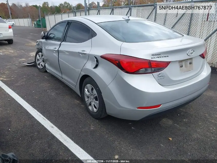5NPDH4AE8GH767877 2016 Hyundai Elantra Se