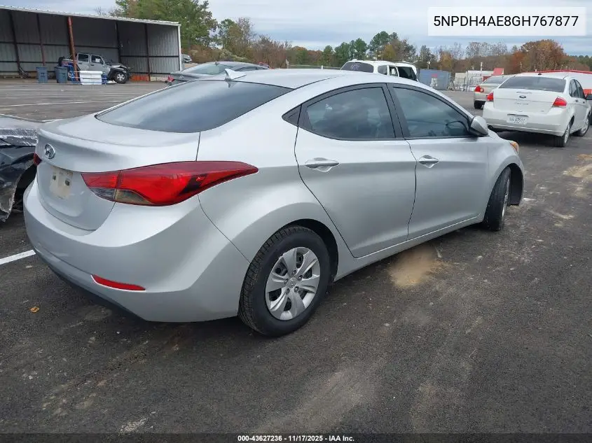 5NPDH4AE8GH767877 2016 Hyundai Elantra Se