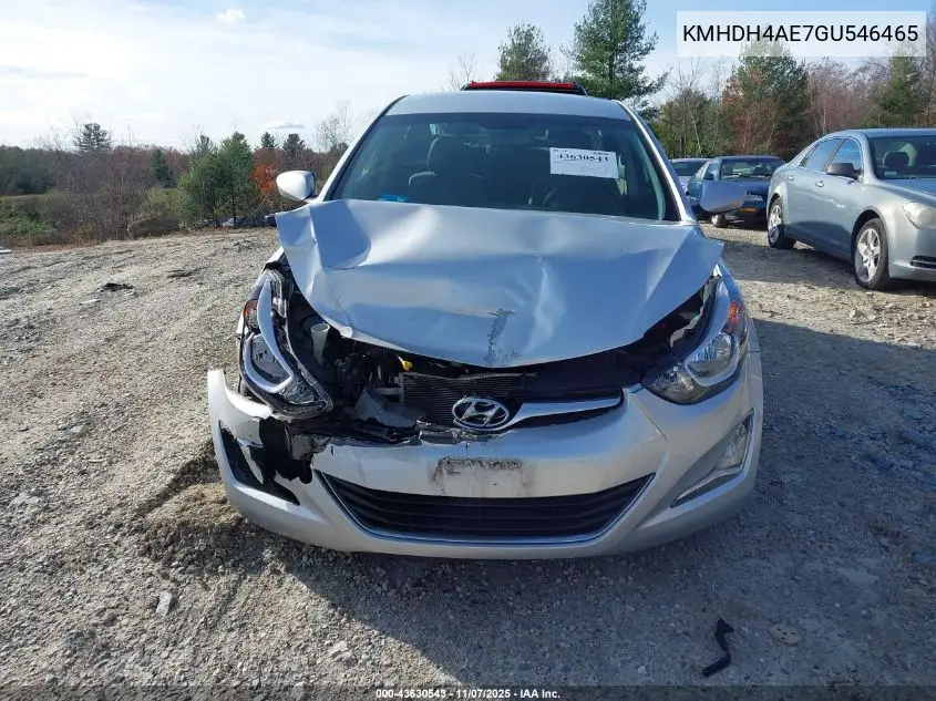 KMHDH4AE7GU546465 2016 Hyundai Elantra Se