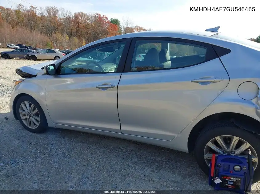 KMHDH4AE7GU546465 2016 Hyundai Elantra Se