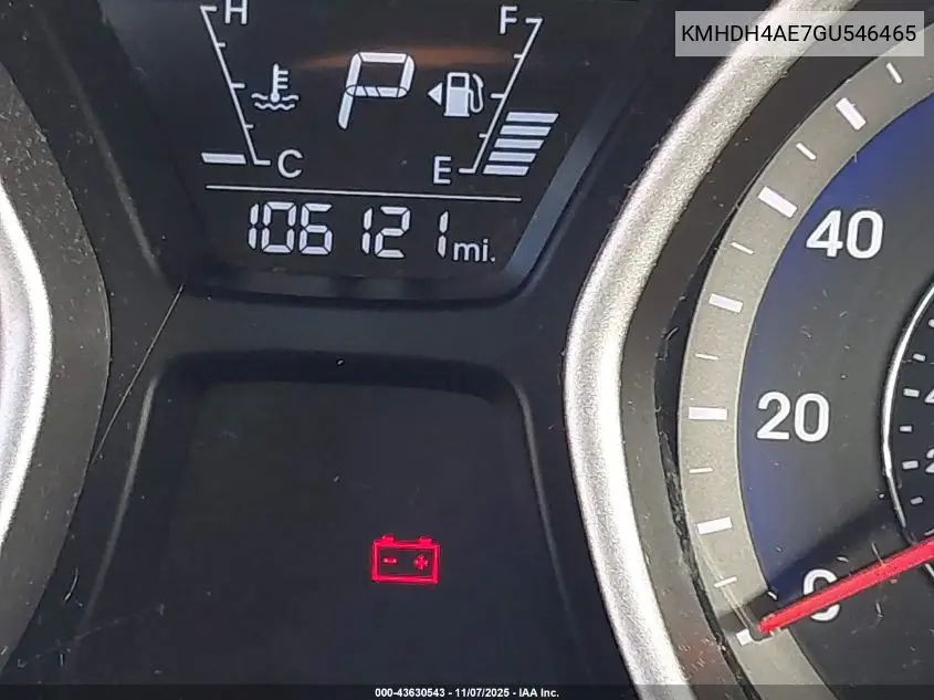 KMHDH4AE7GU546465 2016 Hyundai Elantra Se
