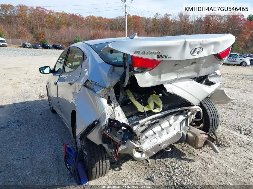 KMHDH4AE7GU546465 2016 Hyundai Elantra Se