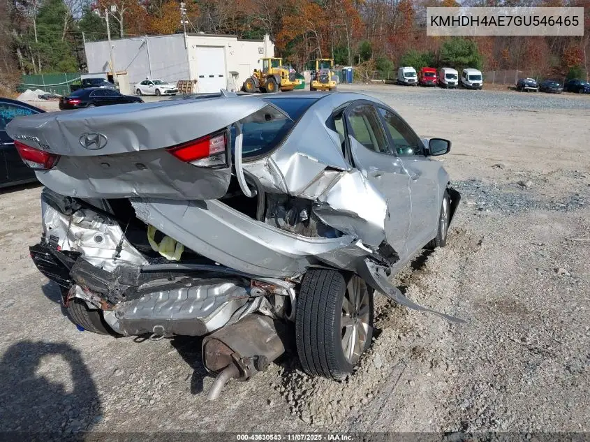 KMHDH4AE7GU546465 2016 Hyundai Elantra Se