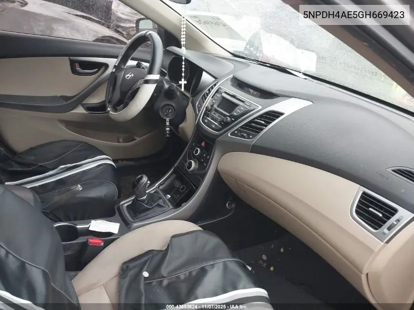 5NPDH4AE5GH669423 2016 Hyundai Elantra Se