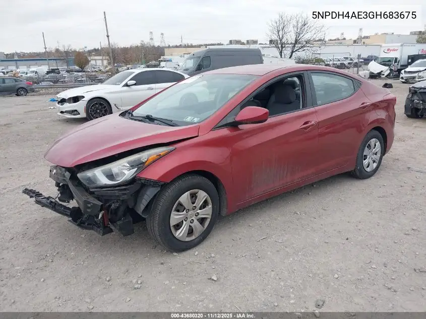 5NPDH4AE3GH683675 2016 Hyundai Elantra Se
