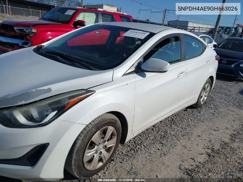 5NPDH4AE9GH663026 2016 Hyundai Elantra Se