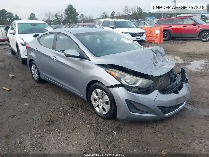 5NPDH4AE7GH757275 2016 Hyundai Elantra Se