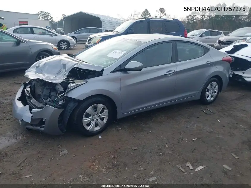 5NPDH4AE7GH757275 2016 Hyundai Elantra Se