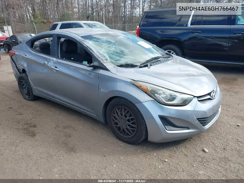 5NPDH4AE6GH766467 2016 Hyundai Elantra Se
