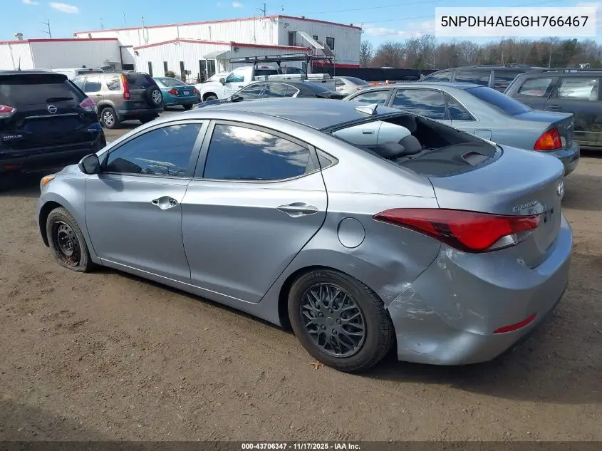 5NPDH4AE6GH766467 2016 Hyundai Elantra Se