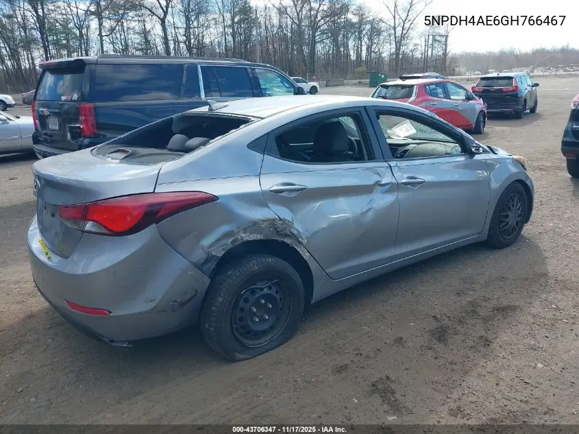 5NPDH4AE6GH766467 2016 Hyundai Elantra Se