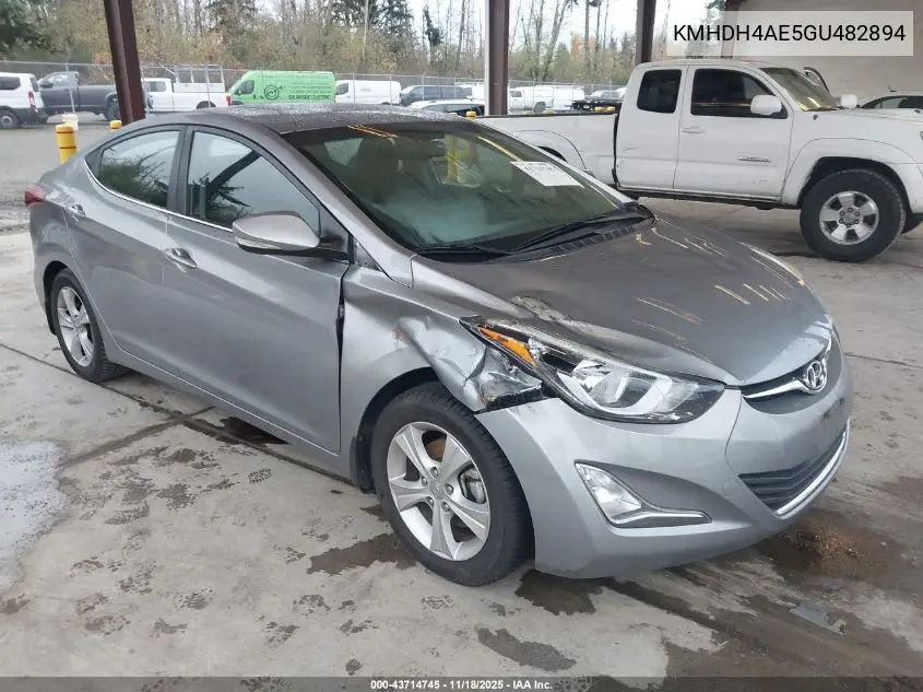 KMHDH4AE5GU482894 2016 Hyundai Elantra Value Edition